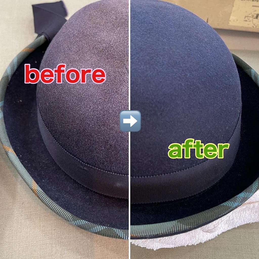 大丸クリーニング 帽子クリーニングビフォーアフター(東京都世田谷区若林)