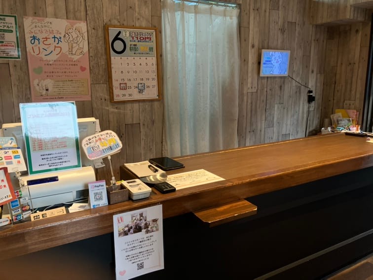 CLEAN cierge a.latte 日本橋店の受付カウンター