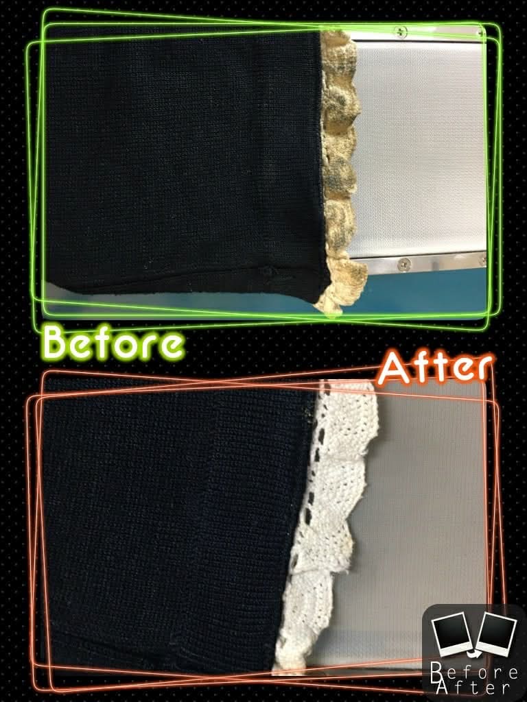 浜屋クリーニングのビフォーアフター(レースの修復・復元加工)