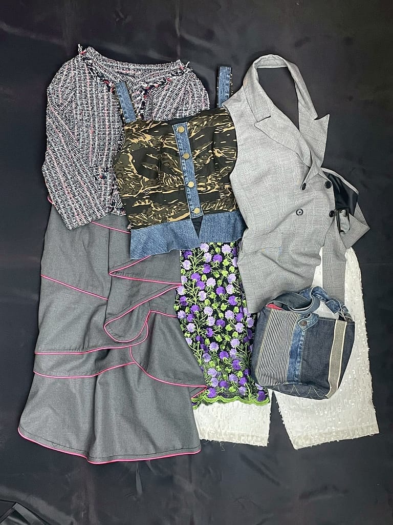 洋服を再構築して生まれ変わらせたアイチャク284のリメイク作品